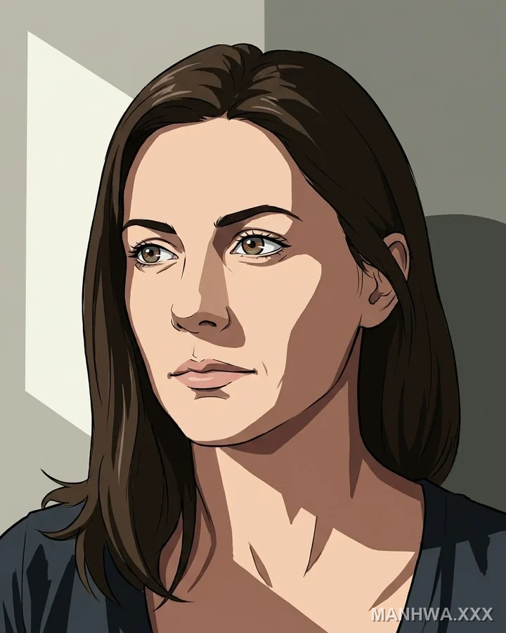 The same portrait redrawn as a manhwa illustration